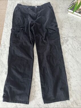 Zara Black Cargo Pants with Utility Pockets